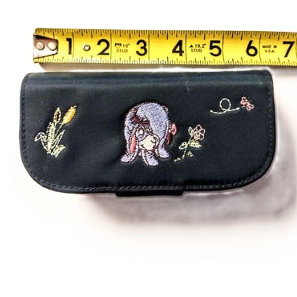 DISNEY (Winnie the Pooh) EEYORE Embroidered Glasses Case, Key Chain, Pencil SET - Picture 2 of 16